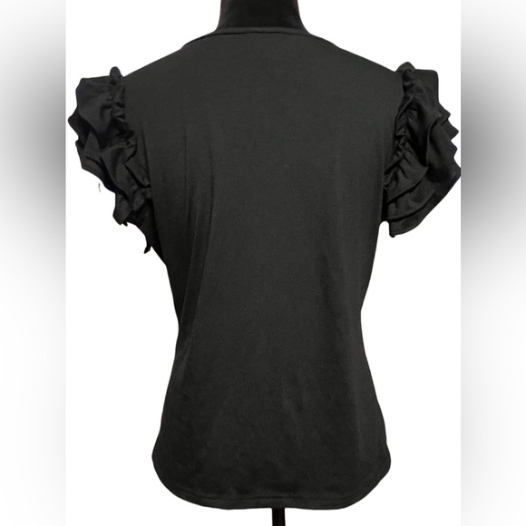 Ladies tiered ruffle sleeve shirt - Picture 4 of 6